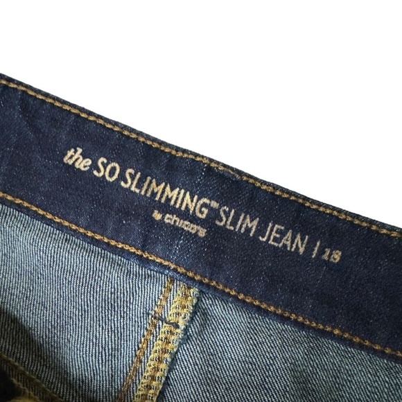 NEW Chicos The So Slimming Slim Jean Dark Wash womens jeans chicos 1S US 8S - Picture 3 of 10